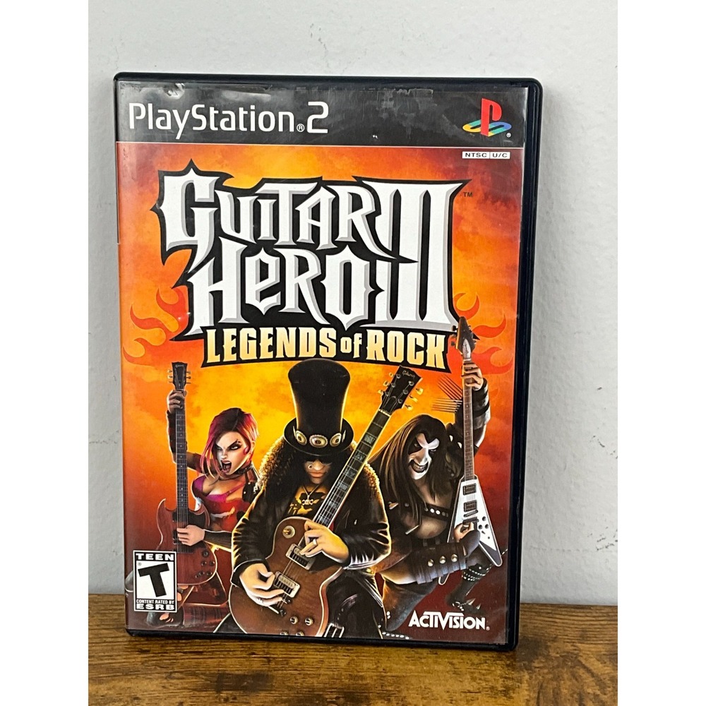 Guitar‎ Hero III Legends of Rock Sony PlayStation 2 PS2 Game Only Tested Working